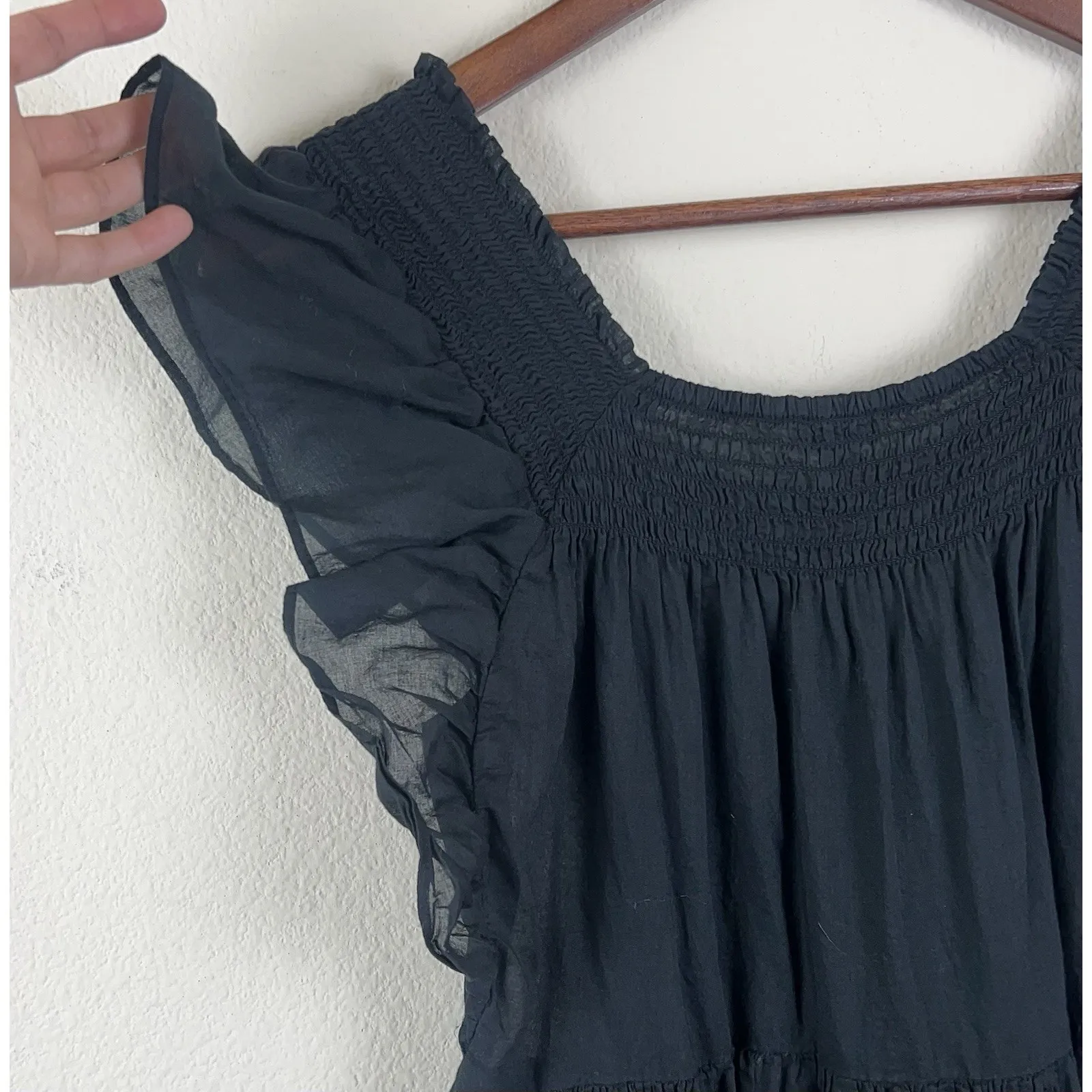 J.Crew Super Stretchy Cover Up Maxi Dress XS Highly Elastic Swim Beach Black - Image 11