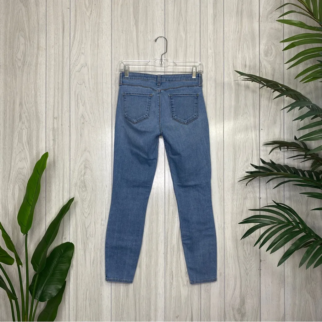 L’AGENCE The Mazzy Low Rise Cropped Skinny Jeans in Seafoam size 27 - Image 3