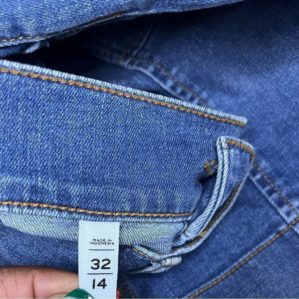 Ann Taylor The Loft button down denim skirt sz 14 - Image 3