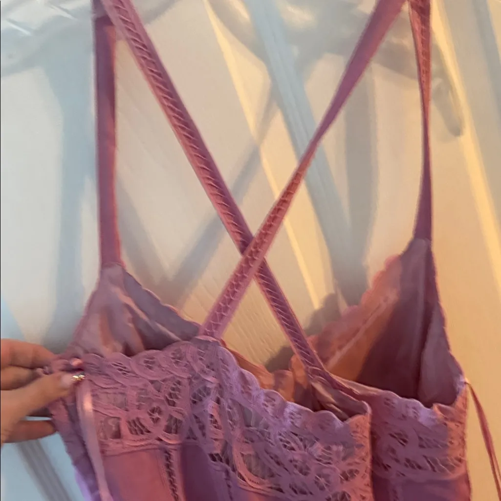 Sue Wong Blush Dress with beautiful intricate lace detailing. - Image 5