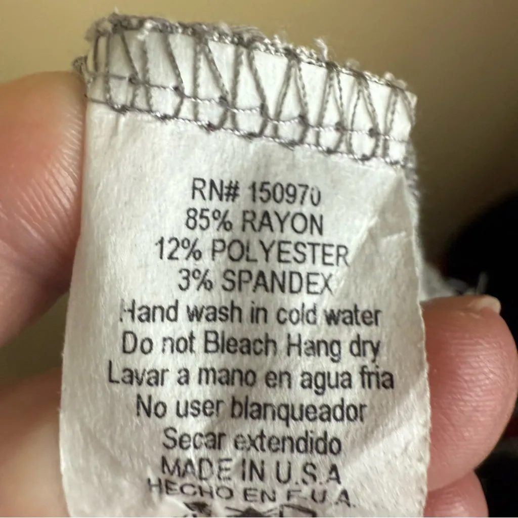 Hummingbird Womens Large Boho Distressed Relaxed Hooded Gray Lightweight Top - Image 6