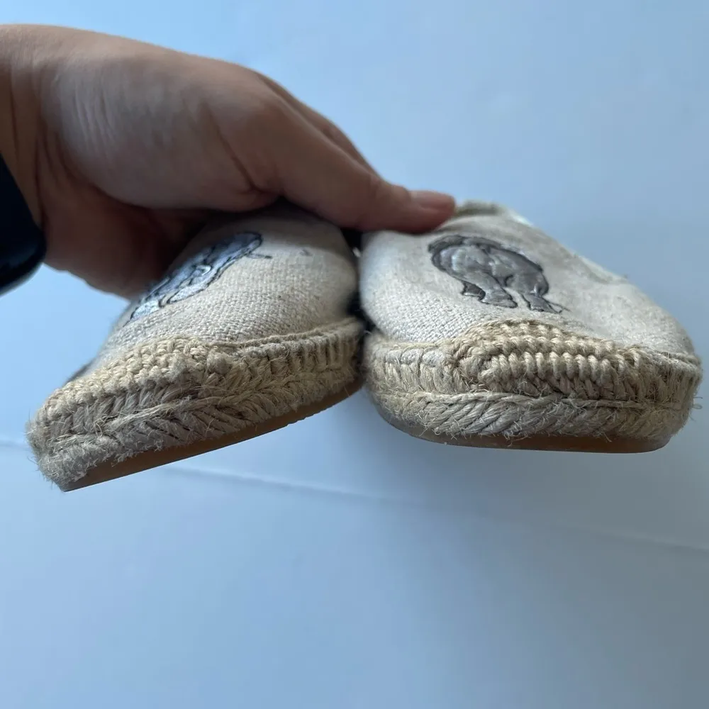 Soludos  Elephant Embroidered Smoking Slippers Espadrilles Size 6 - Image 4