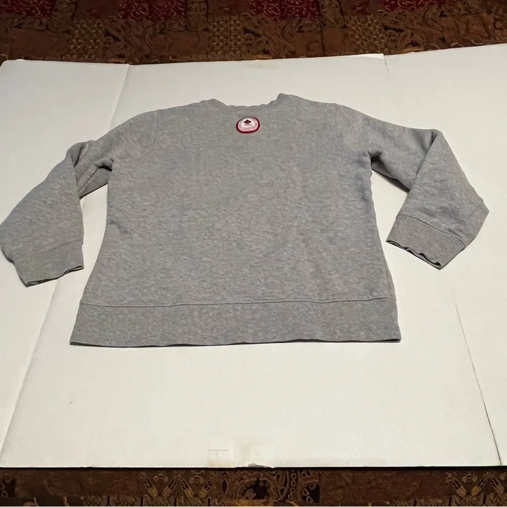 Canada Canadian Olympic Team Grey Gray Crewneck Sweatshirt See Measurements FLAW Size XS - Image 14
