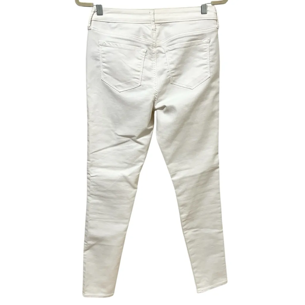 NEW Old Navy Rockstar Stay White Mid-Rise Skinny Jeans 6 Bright White - Image 5