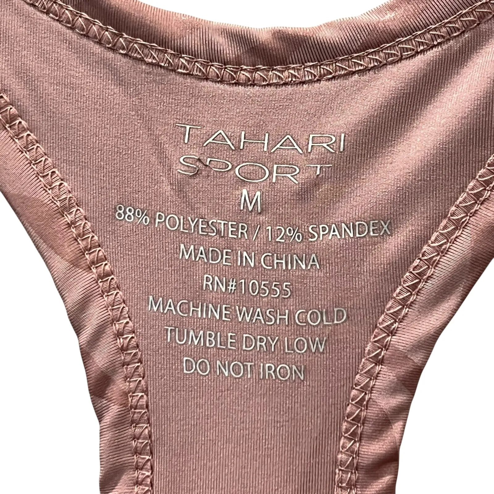 Tahari Sport Racerback Activewear Sleeveless Tank Top Pink Size Medium - Image 8