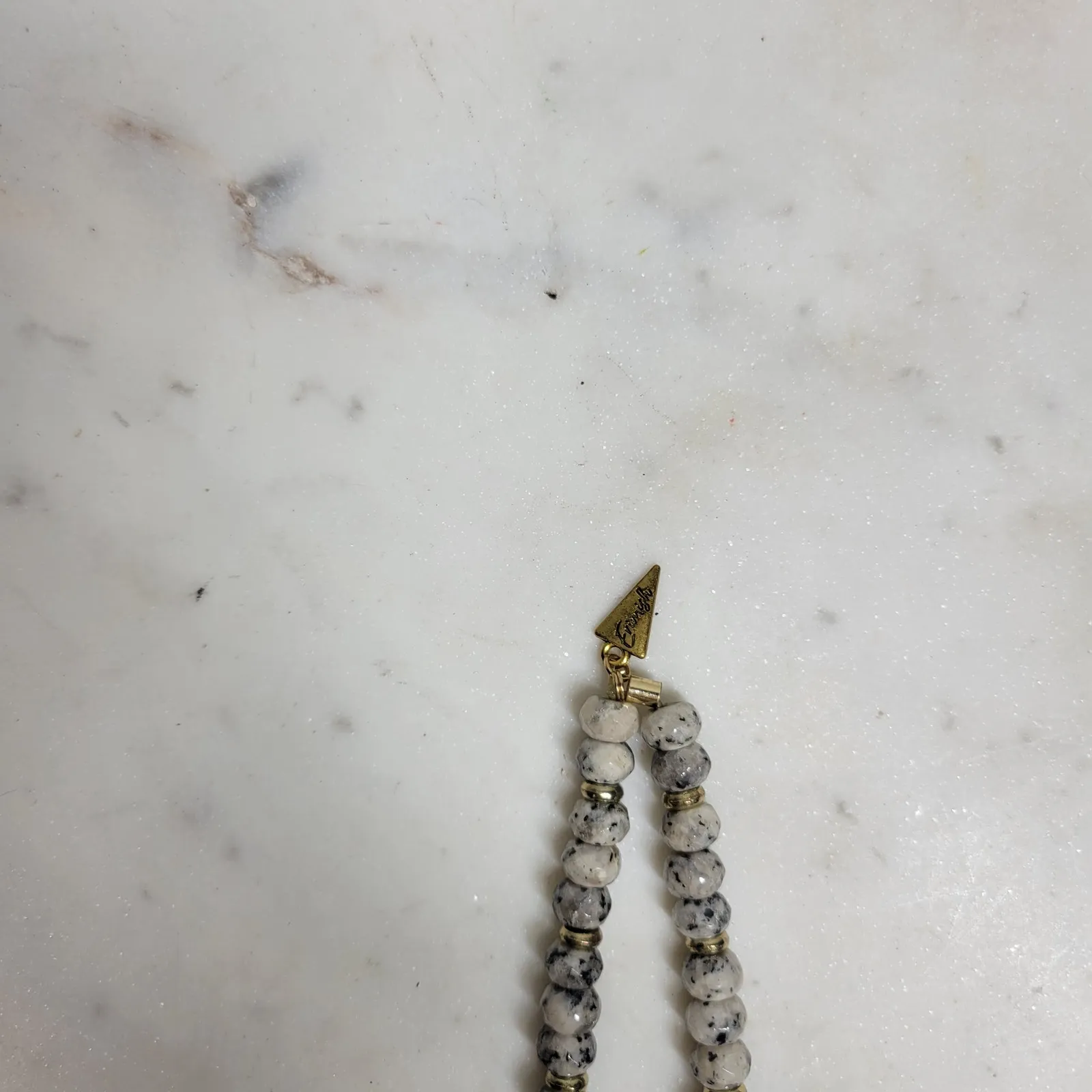 Erimish Beaded Bracelet Womens Metallic Rondelle Faceted‎ Marble Jasper Stones - Image 8