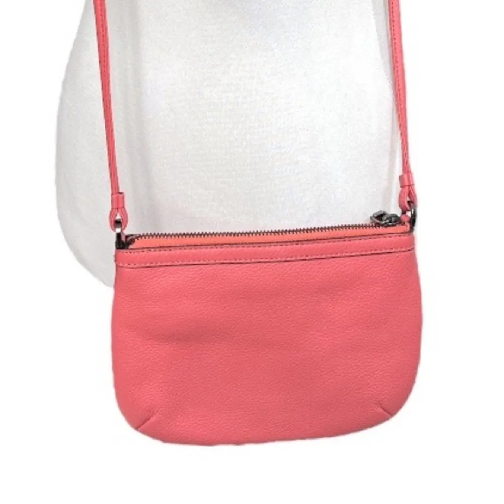 Calvin Klein Pebble Leather Crossbody Pink - Image 4