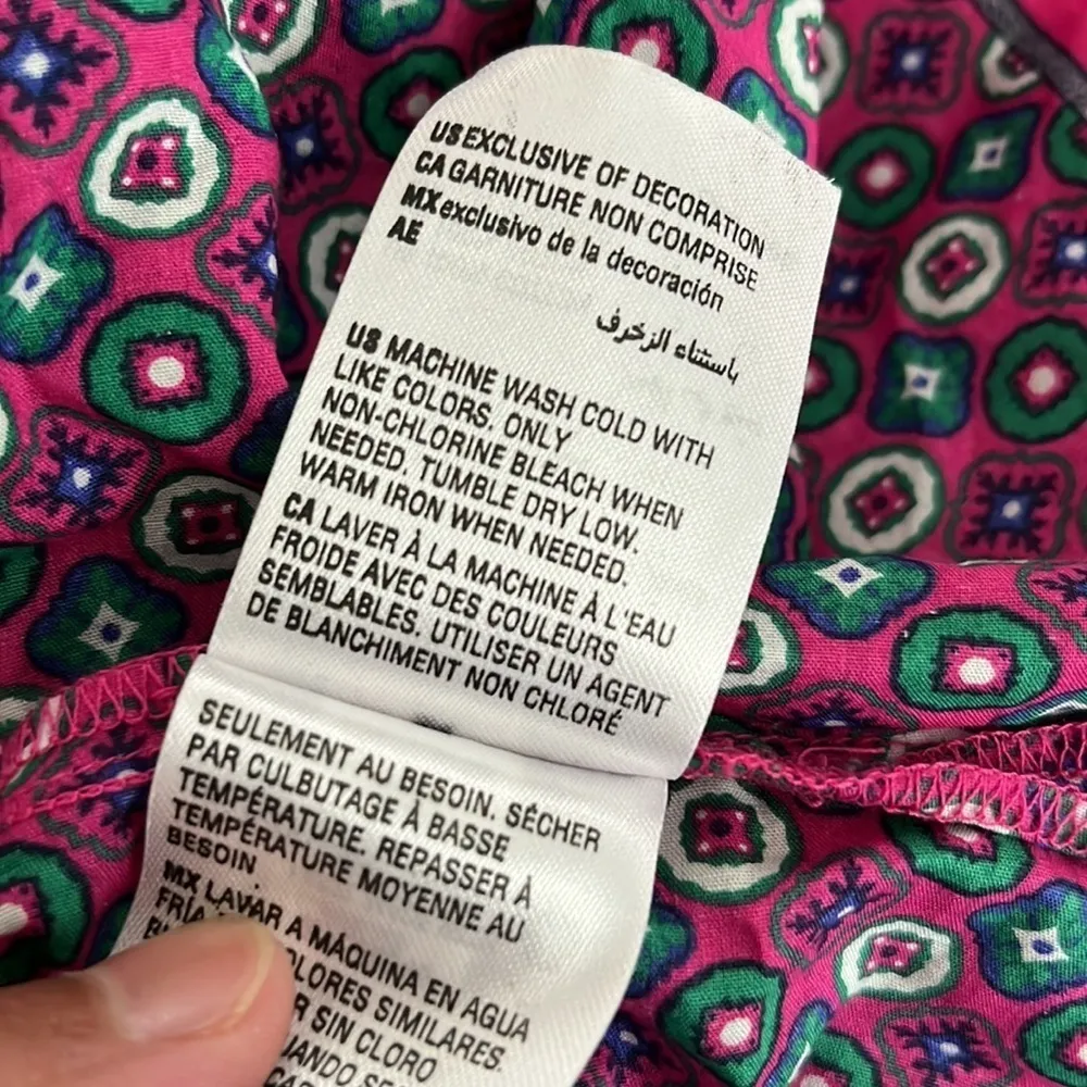 NEW CHARTER CLUB WOMEN'S BOHO SPLIT NECK TASSEL TUNIC TOP PINK SIZE MEDIUM - Image 7