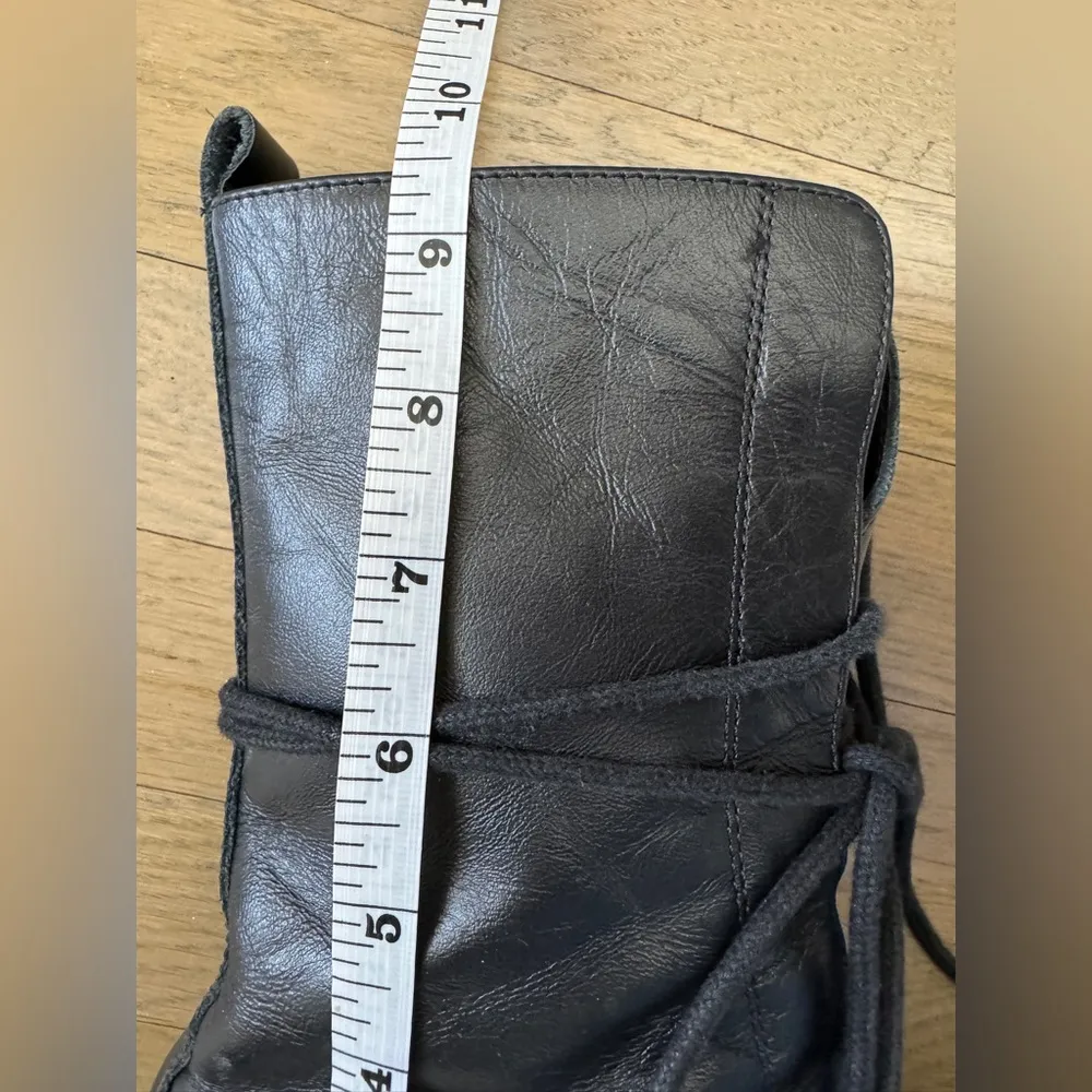 A SOLIANI MILANO Women Gothic Tech Core Combat Black Leather Lace Up Boots SZ 38 - Image 12