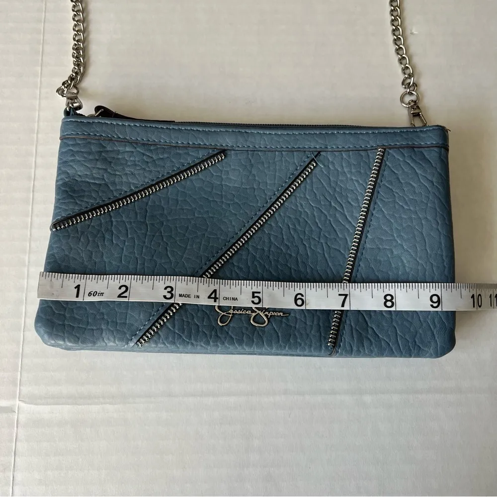 NWOT Jessica Simpson Mason top zip crossbody bag cornflower blue - Image 13