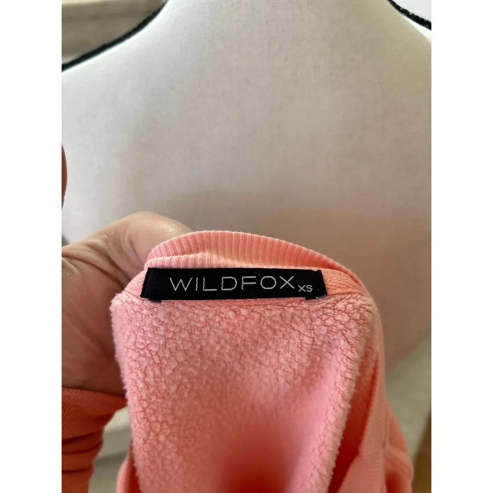 Wildfox Peach Pink Oversize Heart Front Long Sleeve Sweatshirt - Image 4