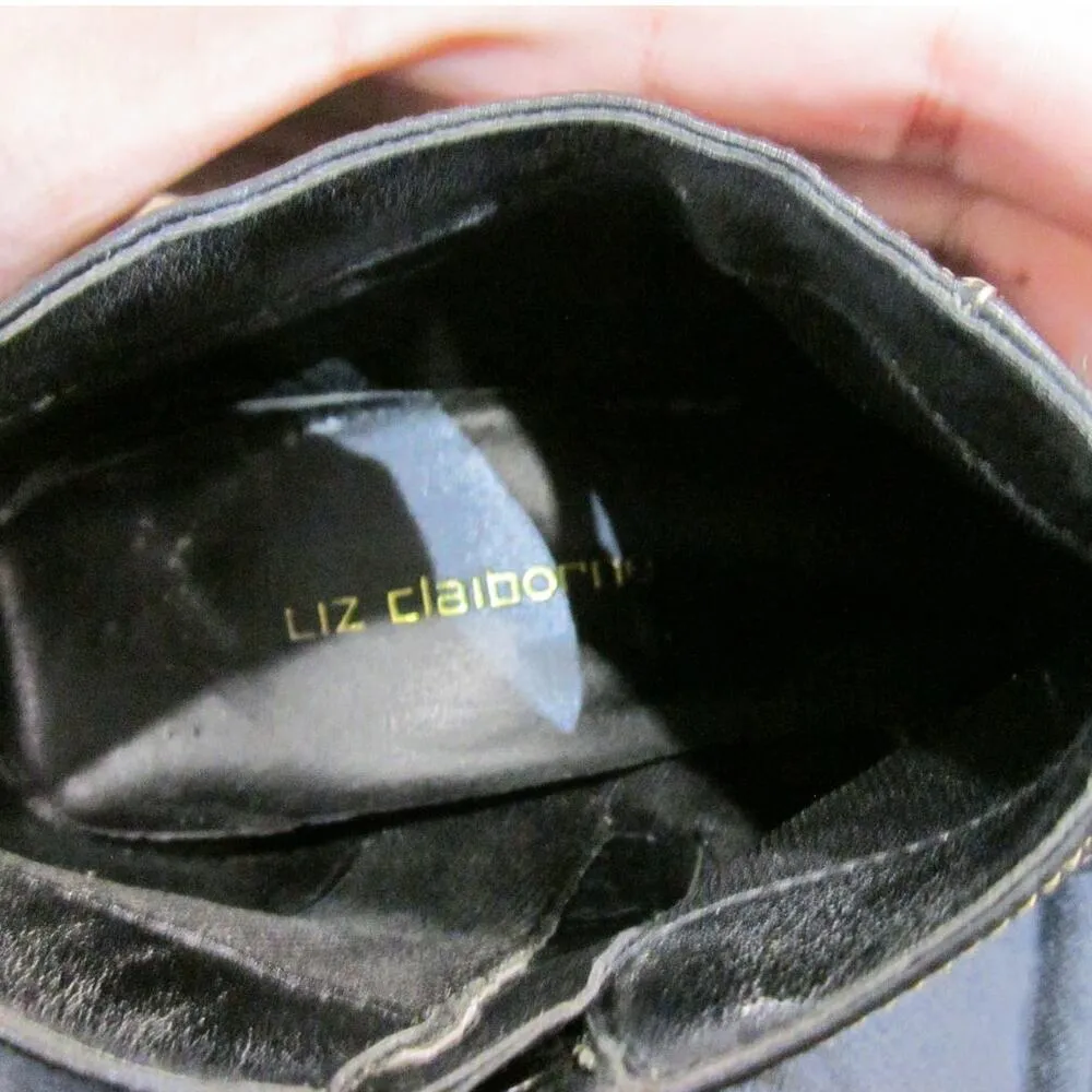 Liz Claiborne Black Dora Ankle Booties Sz 10M - Image 4