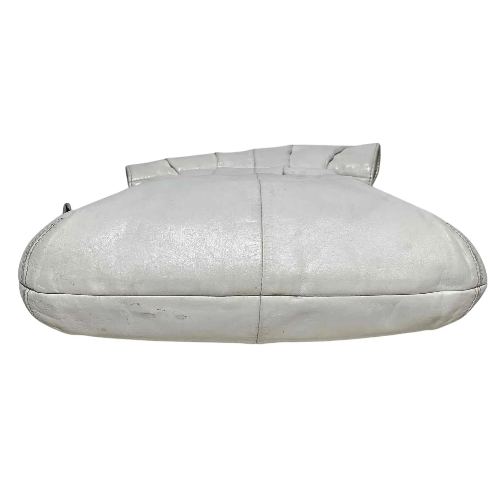 Vintage‎ COACH F17217 WHITE/SILVER Pleated Soho Y2K Leather Buckle Shoulder Bag - Image 4