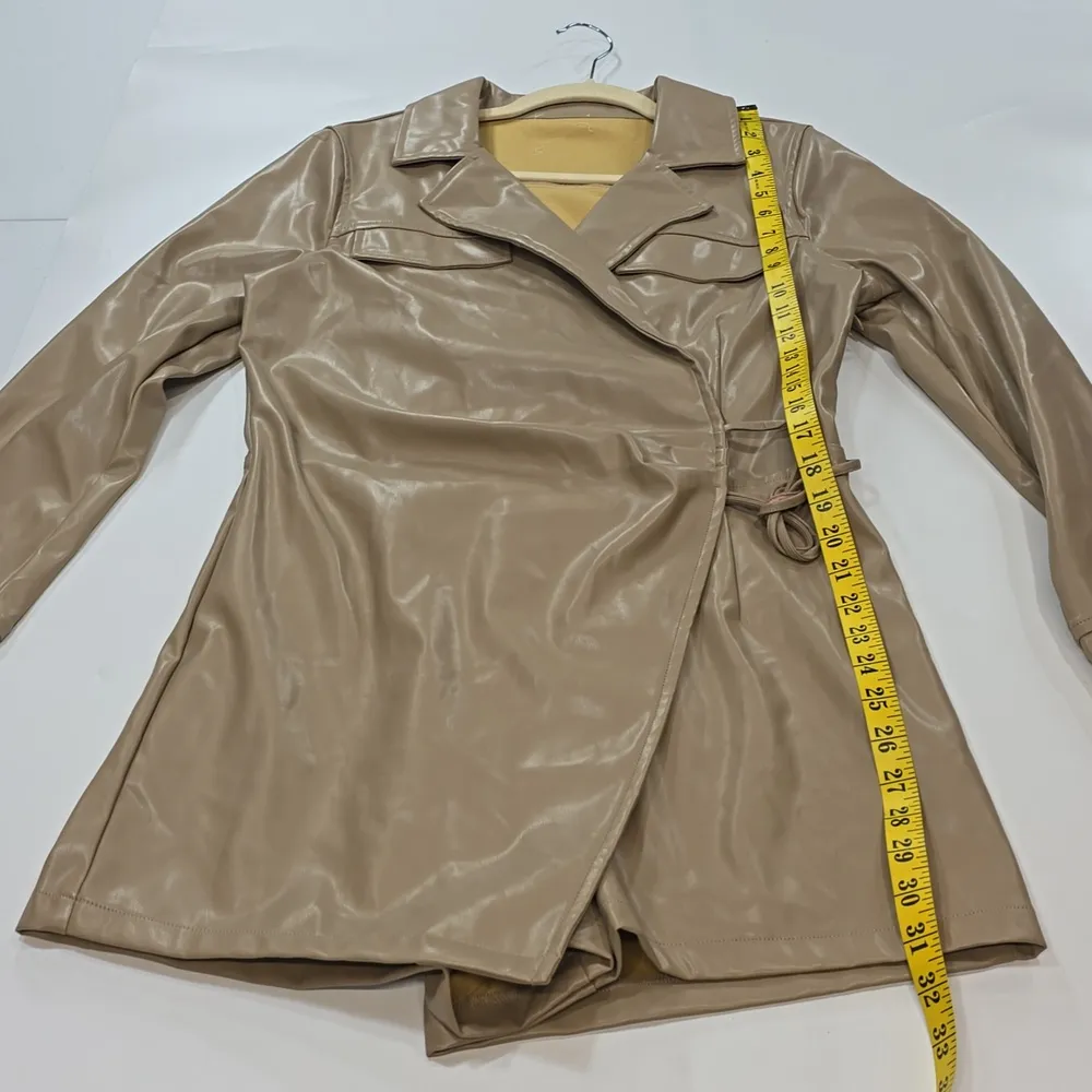 Superdown Chantel Leather Romper in Nude - Image 17