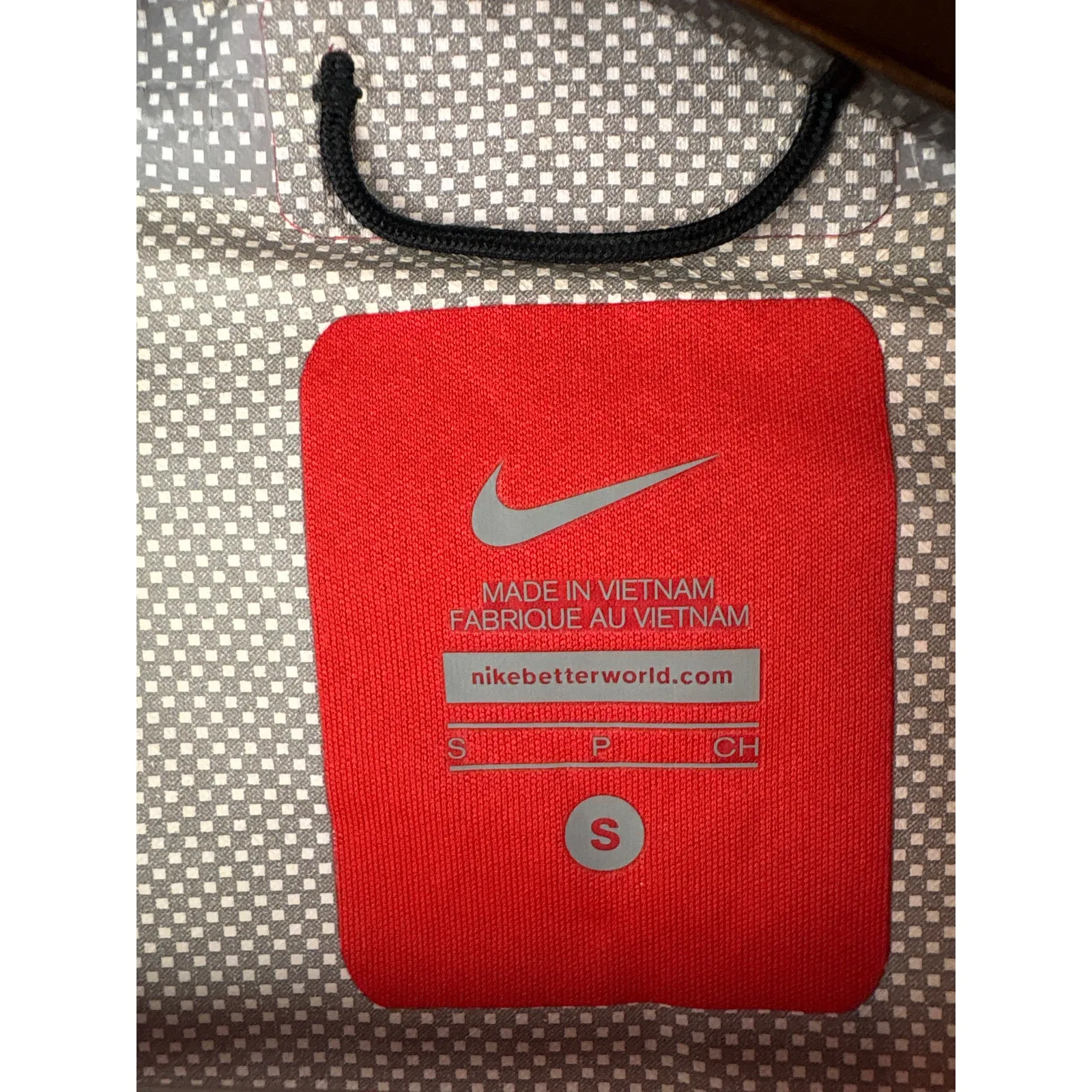 Women’s Nike Small Bright Red Hooded Windbreaker - Image 5