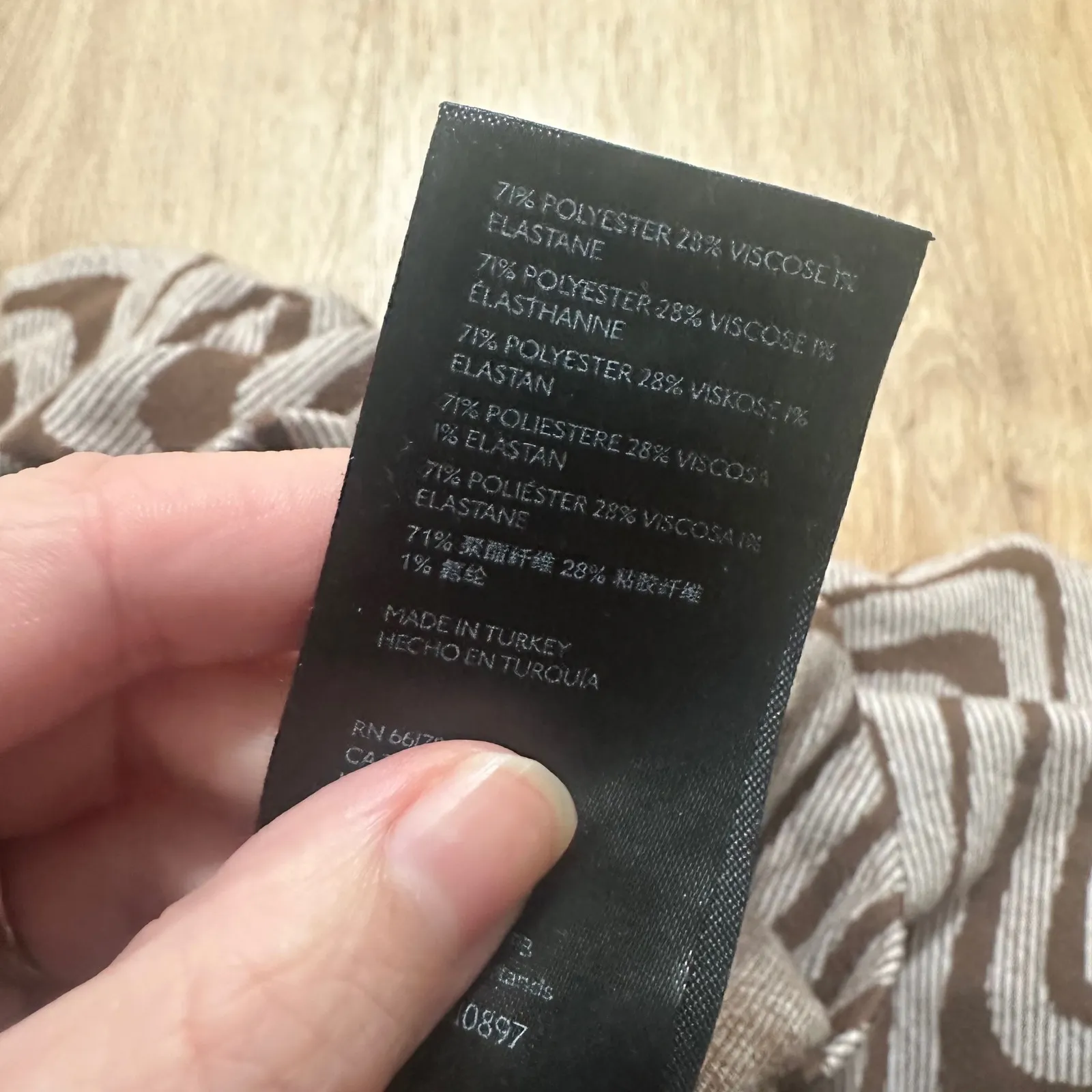 URBAN OUTFITTERS | Brown Beige Wavy Print Retro 70s Flare Wide Leg Pants, Size S - Image 7