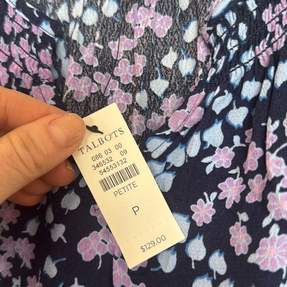 Talbots NWT perfect garden smocked waist popover dress xs - Image 7