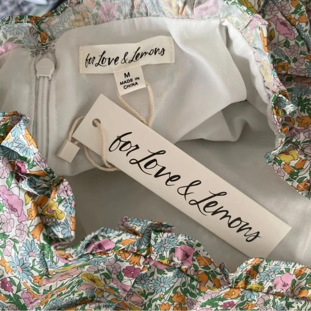 FOR LOVE & LEMONS RALEIGH FLOWER PRINT SHIRRED SKIRT SizE M - Image 5