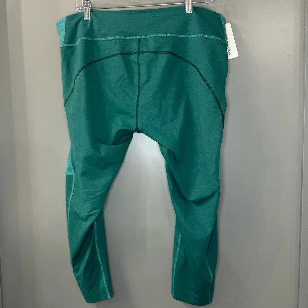 NWT Outdoor Voices Move Free 3/4 Leggings Succulent/Jasper Size XXXL - Image 4