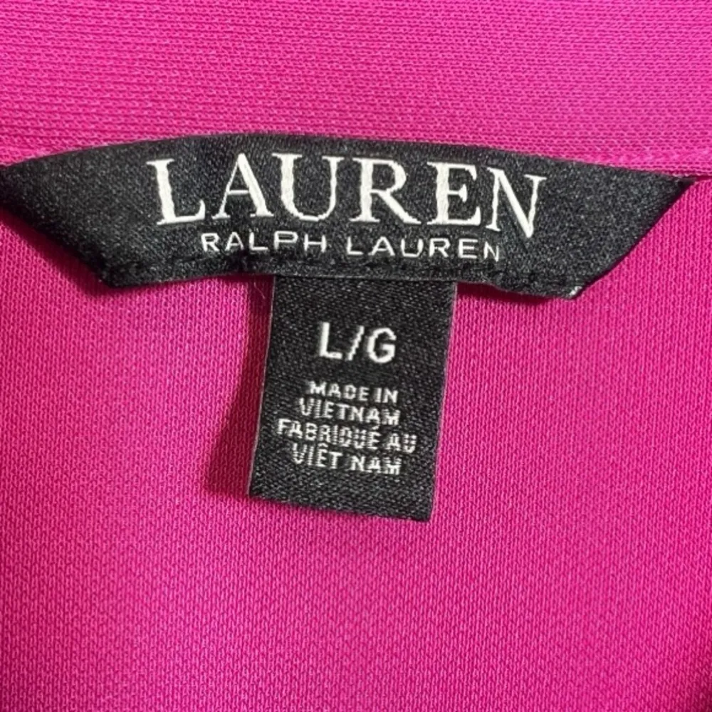 Lauren Ralph Lauren Long Sleeve Button Down Blouse Top Pink Size Large Old Money - Image 3