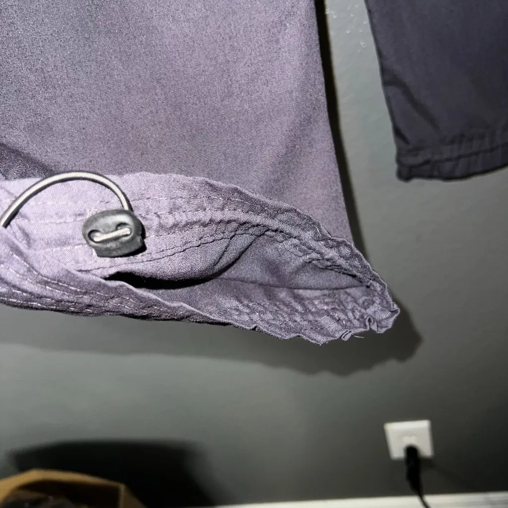 Green Town Gray Cargo Scrub Pants Women’s Medium – Drawstring Waist, Zip Pocket, - Image 6