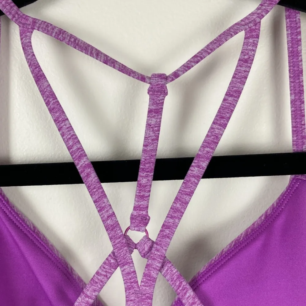 Alo Yoga Alosoft Lavish Sports Bra Strappy Women’s Size Small Purple Active Soft - Image 7