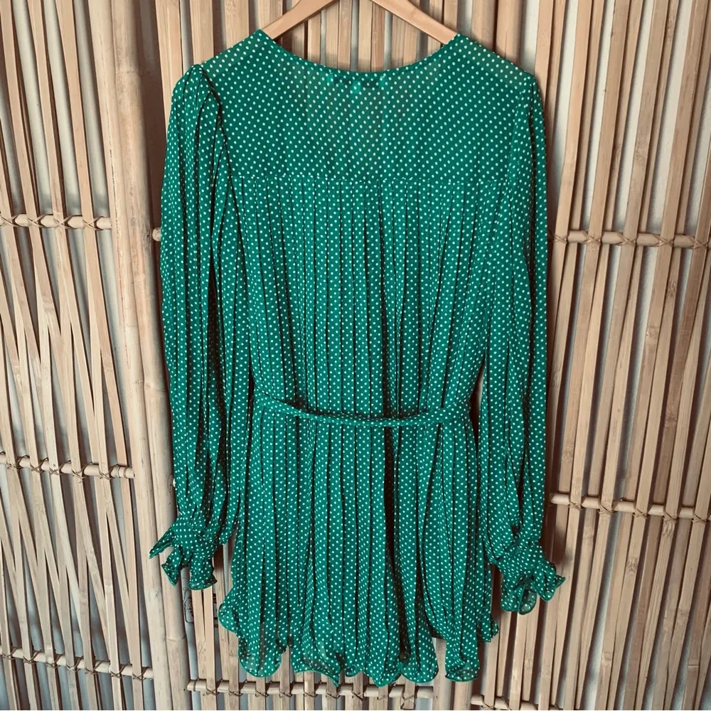 Endless Rose Viera Polka Dot Pleated Romper - Image 7