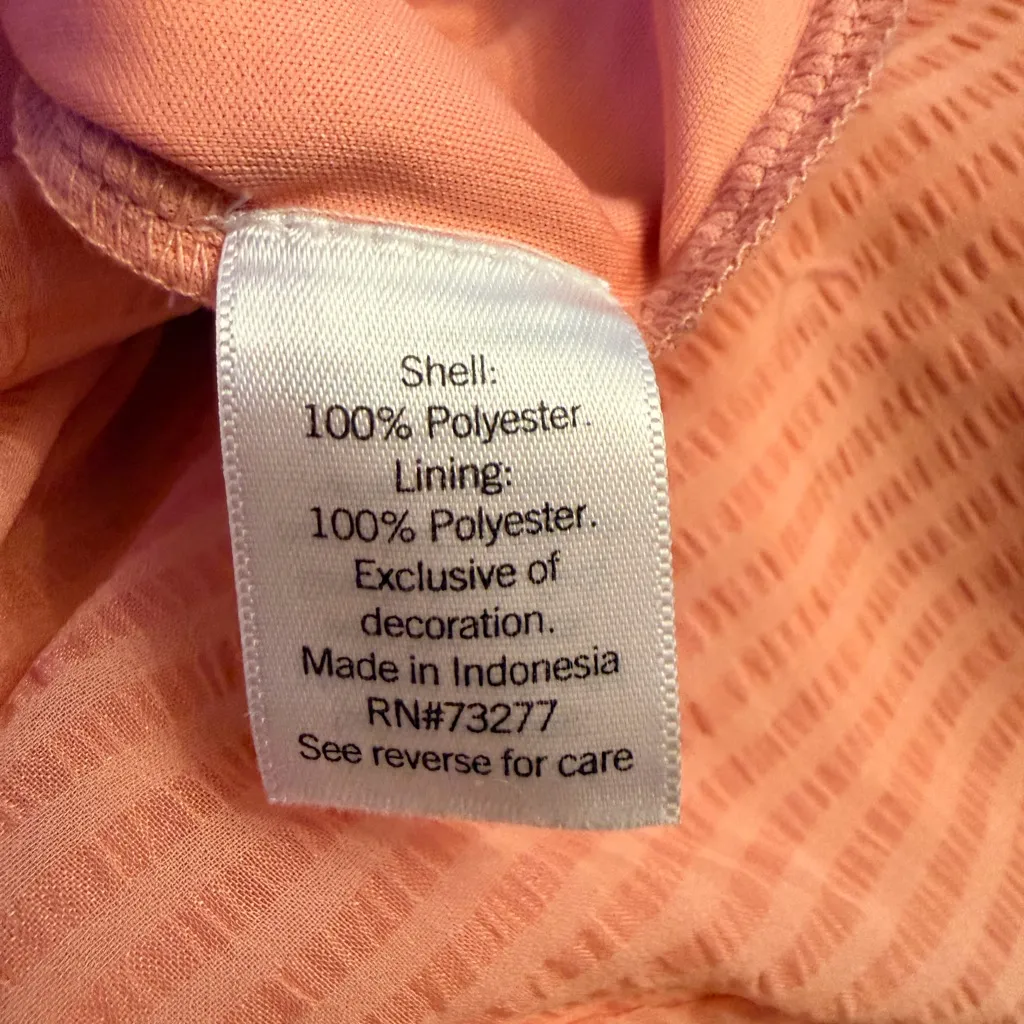 LC Lauren Conrad Peach Button-Up Top - Image 9