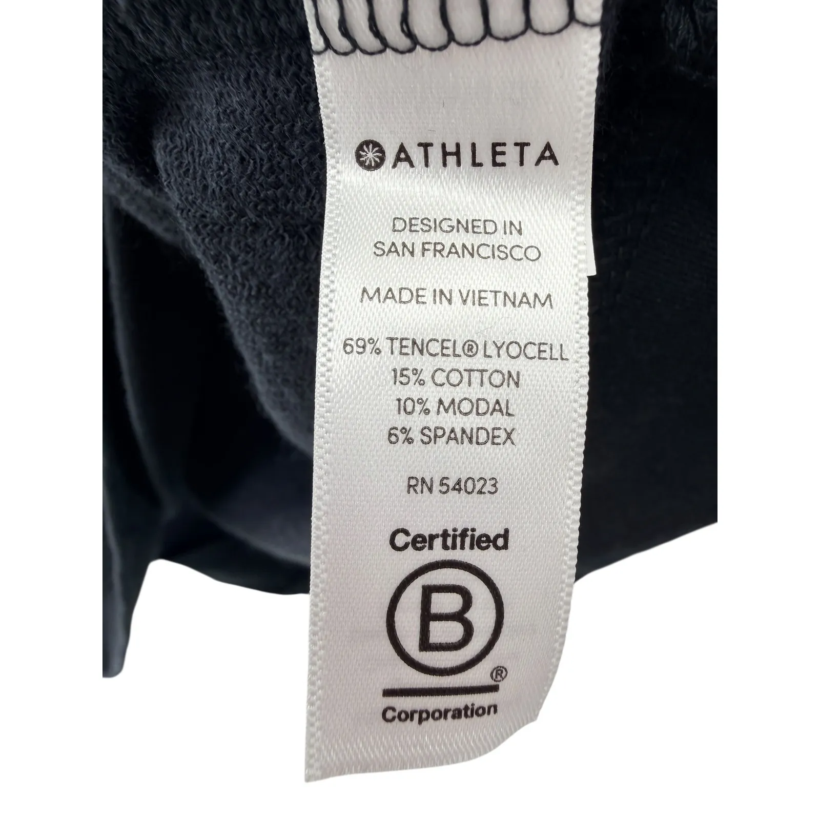 Athleta Pinnacle Criss Cross Hoodie Black French Terry Workout Athleisure Size L - Image 6