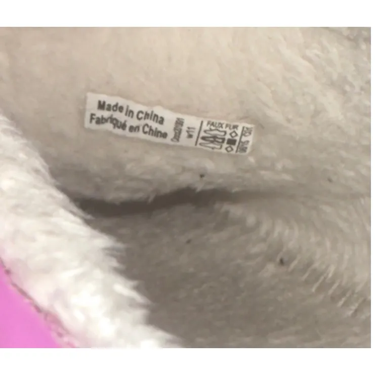 Crocs Lined Clog Slides Womens Pink Faux Fur Cozy Comfort Size 11 - Image 4