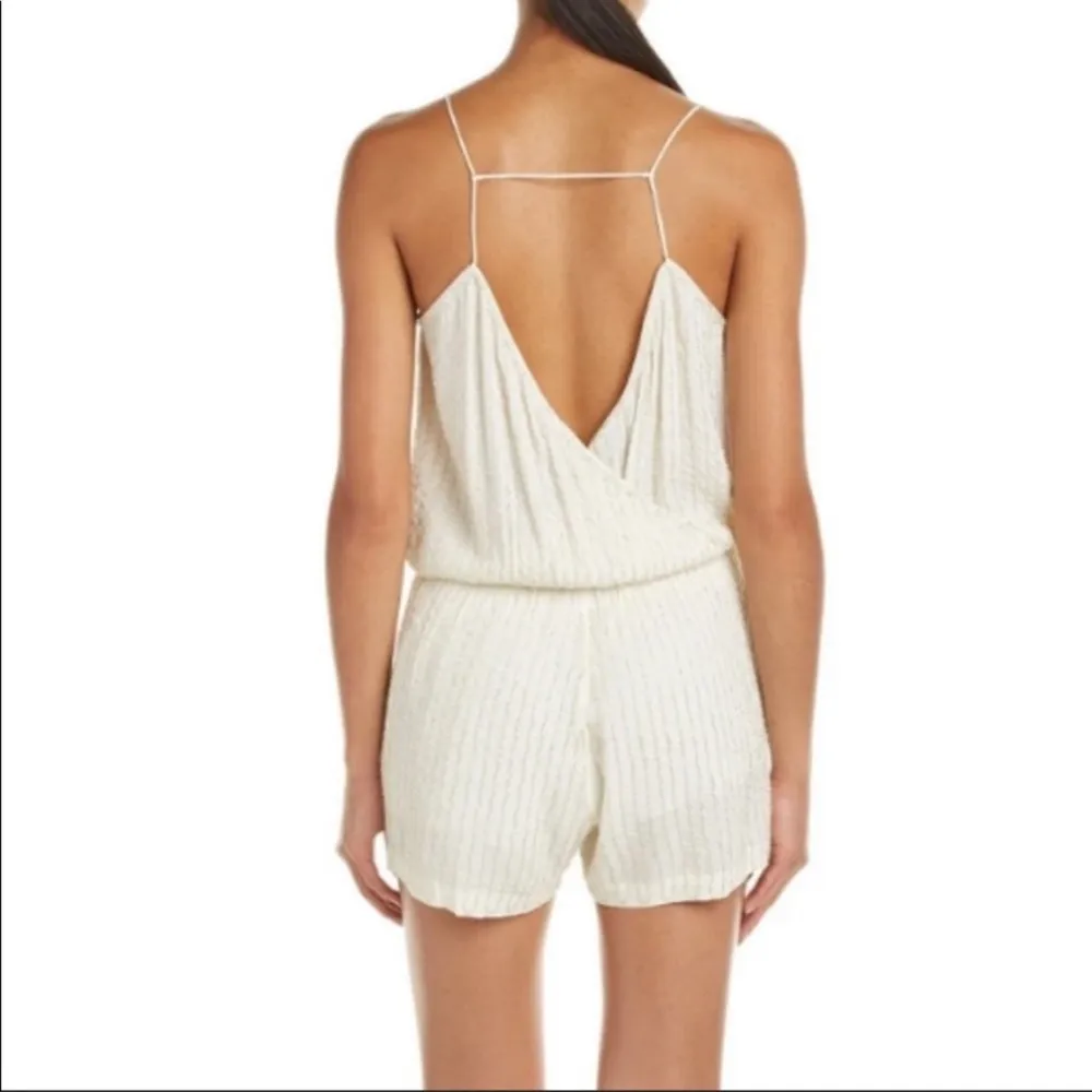 Saylor Shelby Beaded Embroidered Romper Small - Image 7
