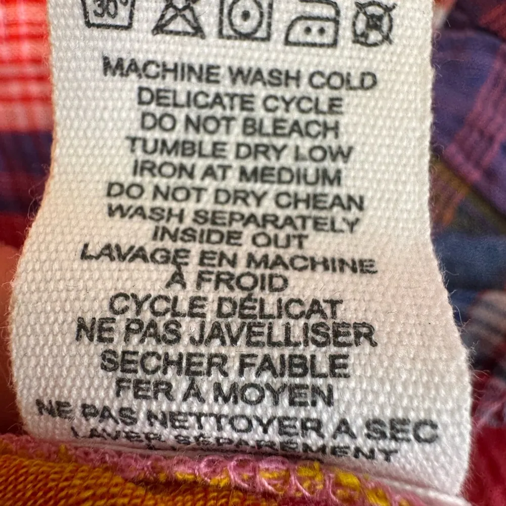 NWT Rainbow Plaid Boho top from Nordstrom- Size Small - Image 5