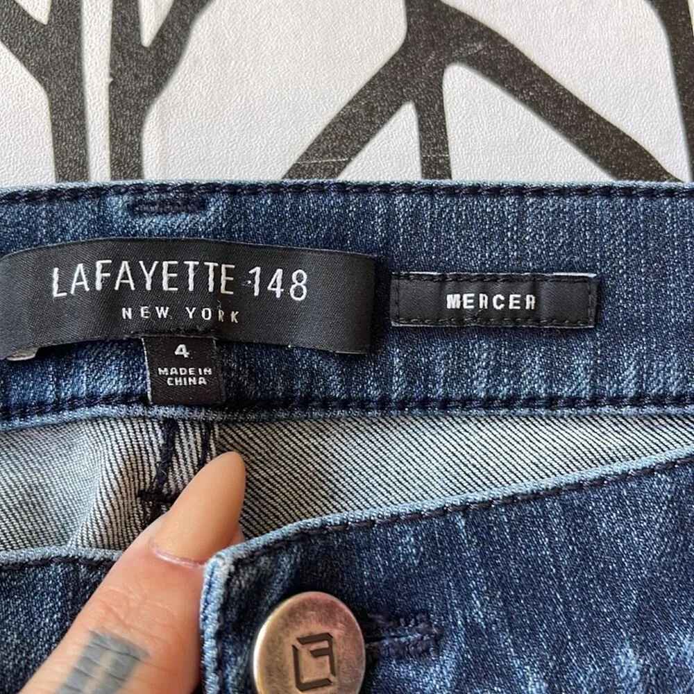 Lafayette 148 New York Mercer Acclaimed Skinny Jeans Size 4 - Image 5