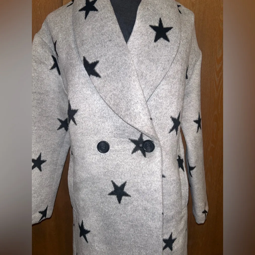 Avec Les Filles double-face star-print cocoon coat Medium - Image 6