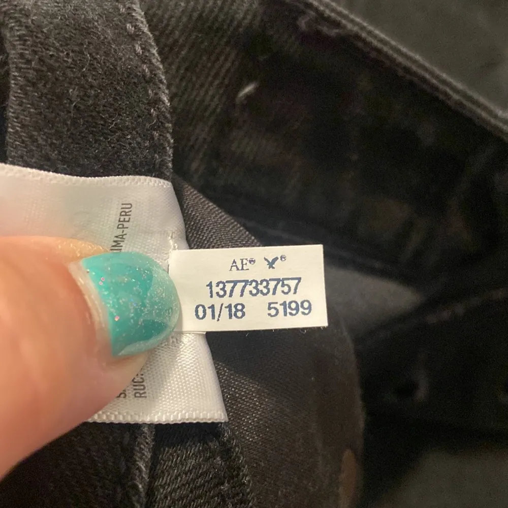 American Eagle Black Denim Mini Skirt - Image 7