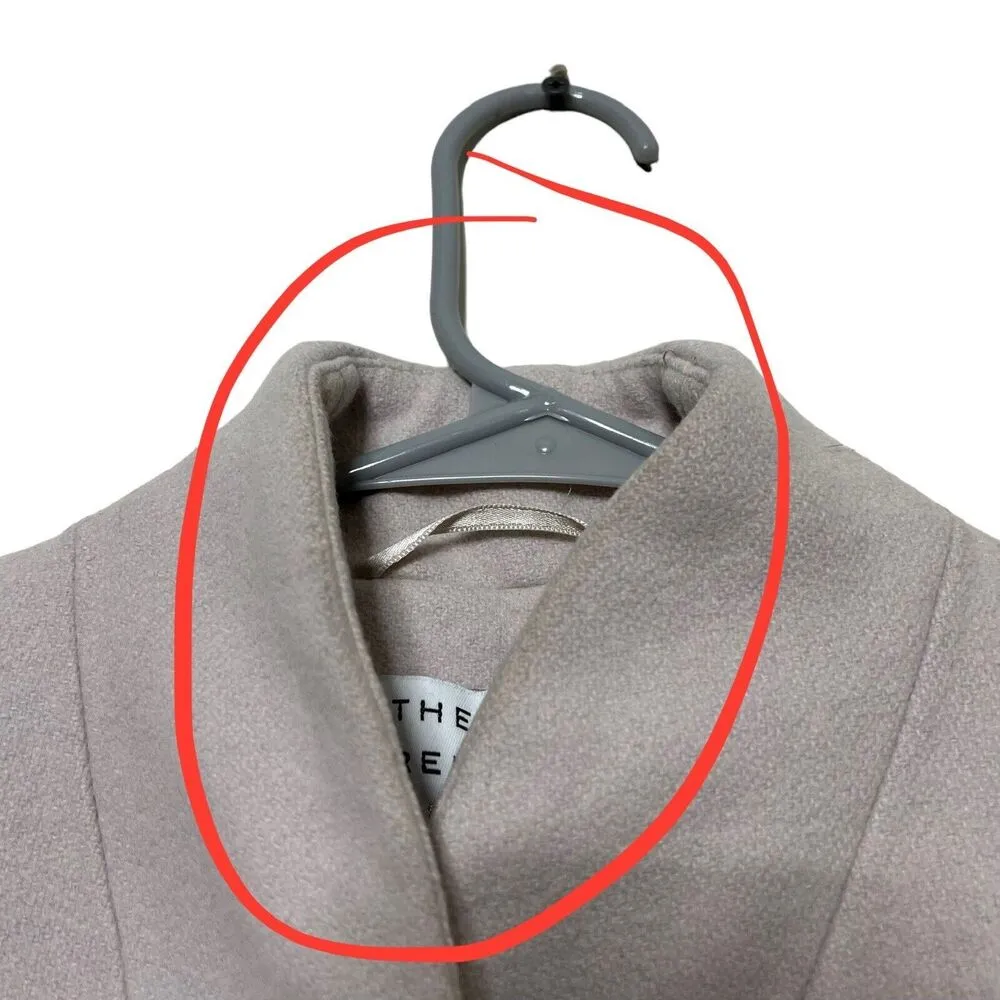 Reiss Sami Shawl Wrap Coat Women’s Size 0 Cloud Wool Cashmere The Archive Flawed - Image 11