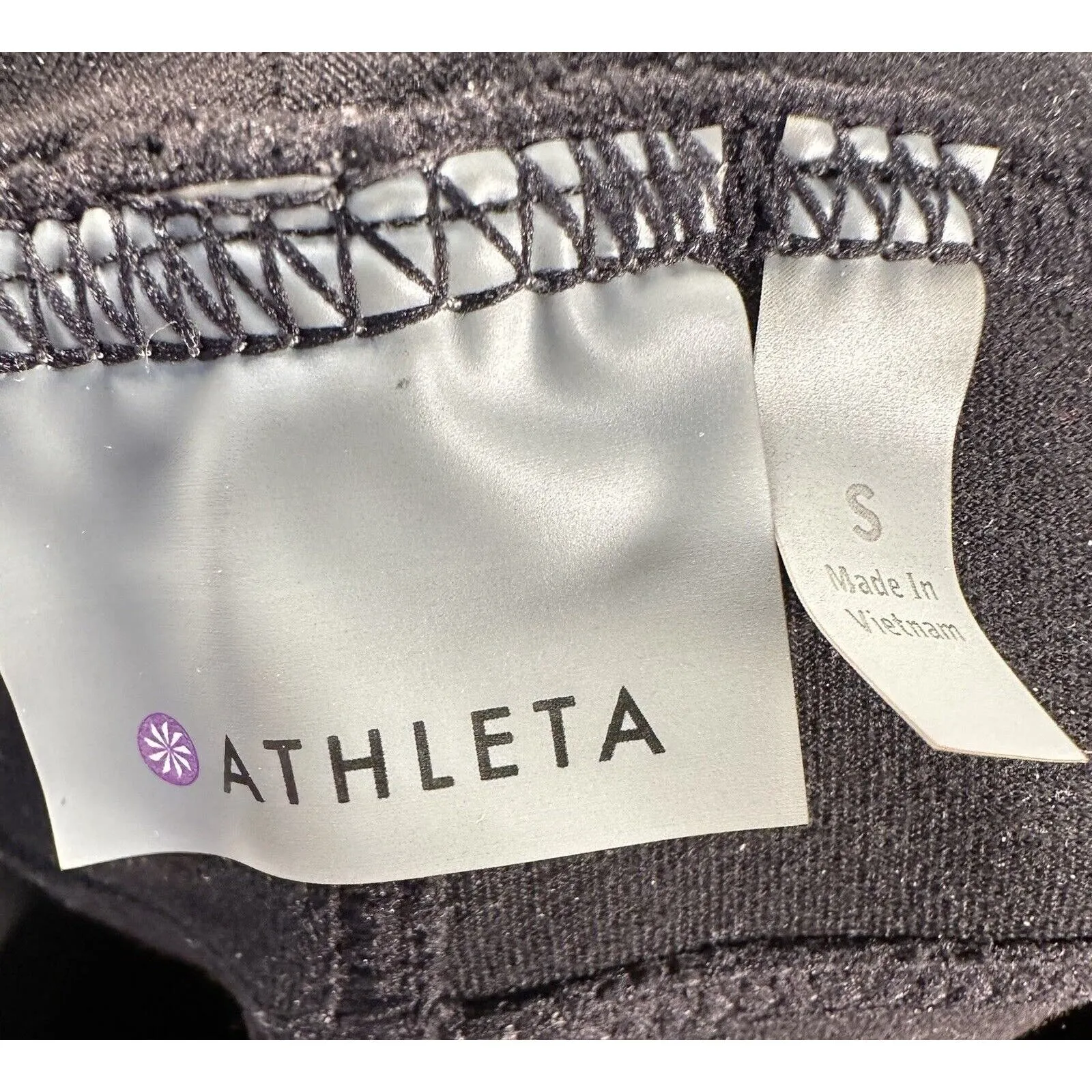 Athleta Women's Size Small Black Pull On Pants Pockets Stretch Straight‎ Leg - Image 6
