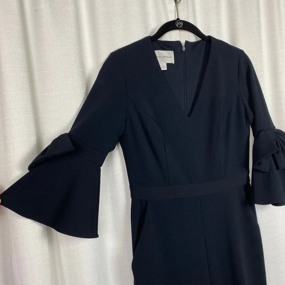 Donna Morgan Black Bow Sleeve Jumpsuit Sz.2 - Image 10