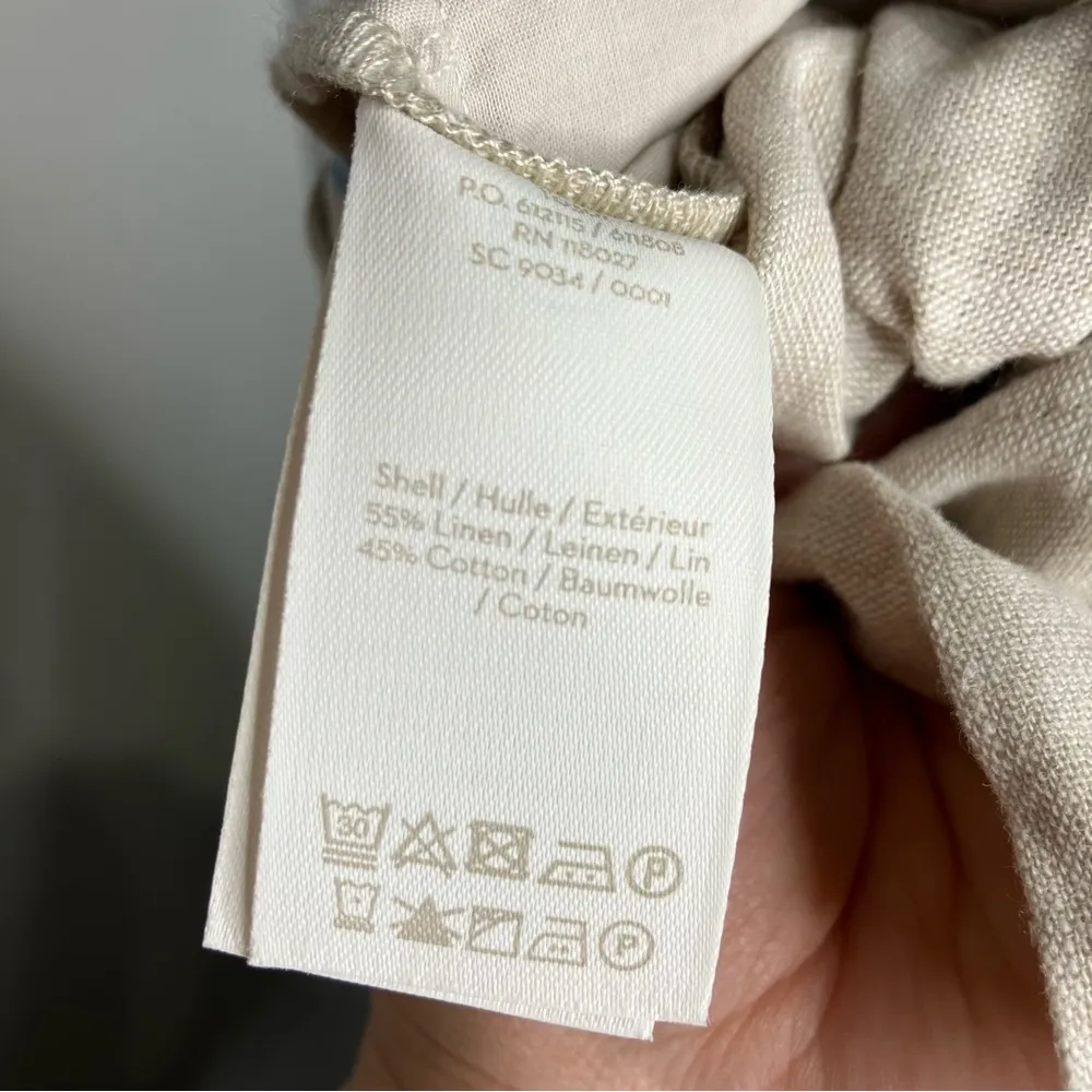 Boden linen cotton Blend shorts paperbag waist 9” tan new with tags women’s 16‎ - Image 7