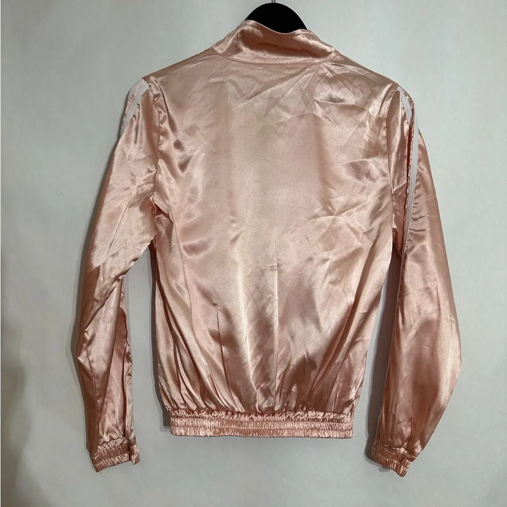 Blush Pink Satin Tracksuit Set Jacket & Pants Streetwear - SEE NOTES ON SIZING - Image 5