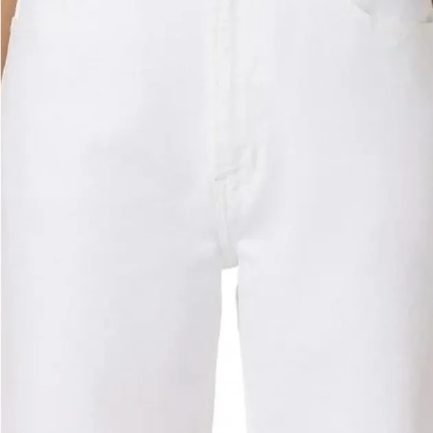 Hudson Jeans NEW Women's White Jolene High-rise Wide-leg Cuffed Jeans Size 29 - Image 4