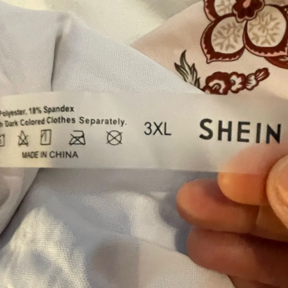 Shein Ruffle Ruched Bikini Top High Waisted Bottom Set 3XL - Image 6