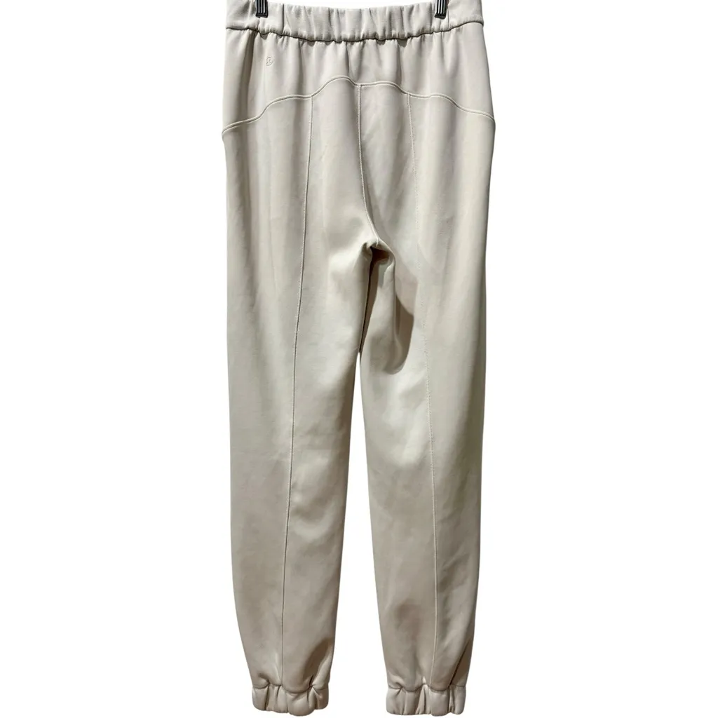 Lululemon Softstreme Classic Pants Brushed Soft Fabric Ivory High Rise Joggers 6 - Image 2