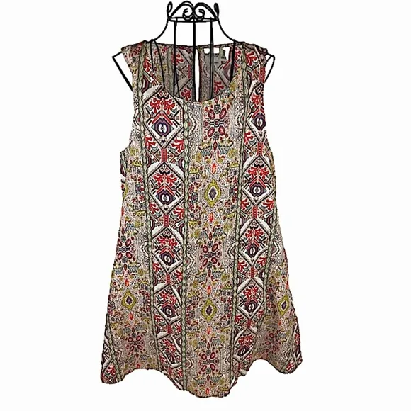 Rachel Zoe Southwestern Aztec Print Linen A Line Tank Dress Size Large NWOT - Image 24