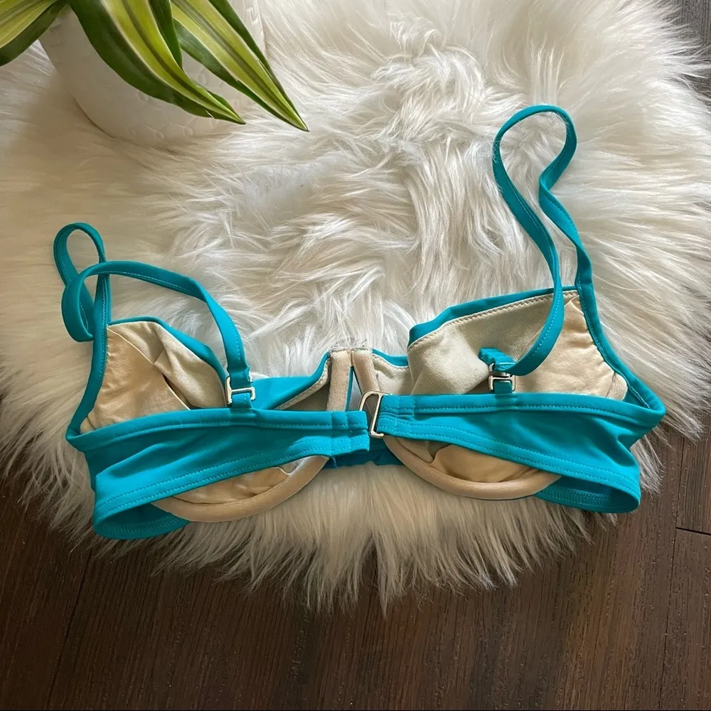 Victoria’s Secret teal mesh fold over bottom bikini - Image 4
