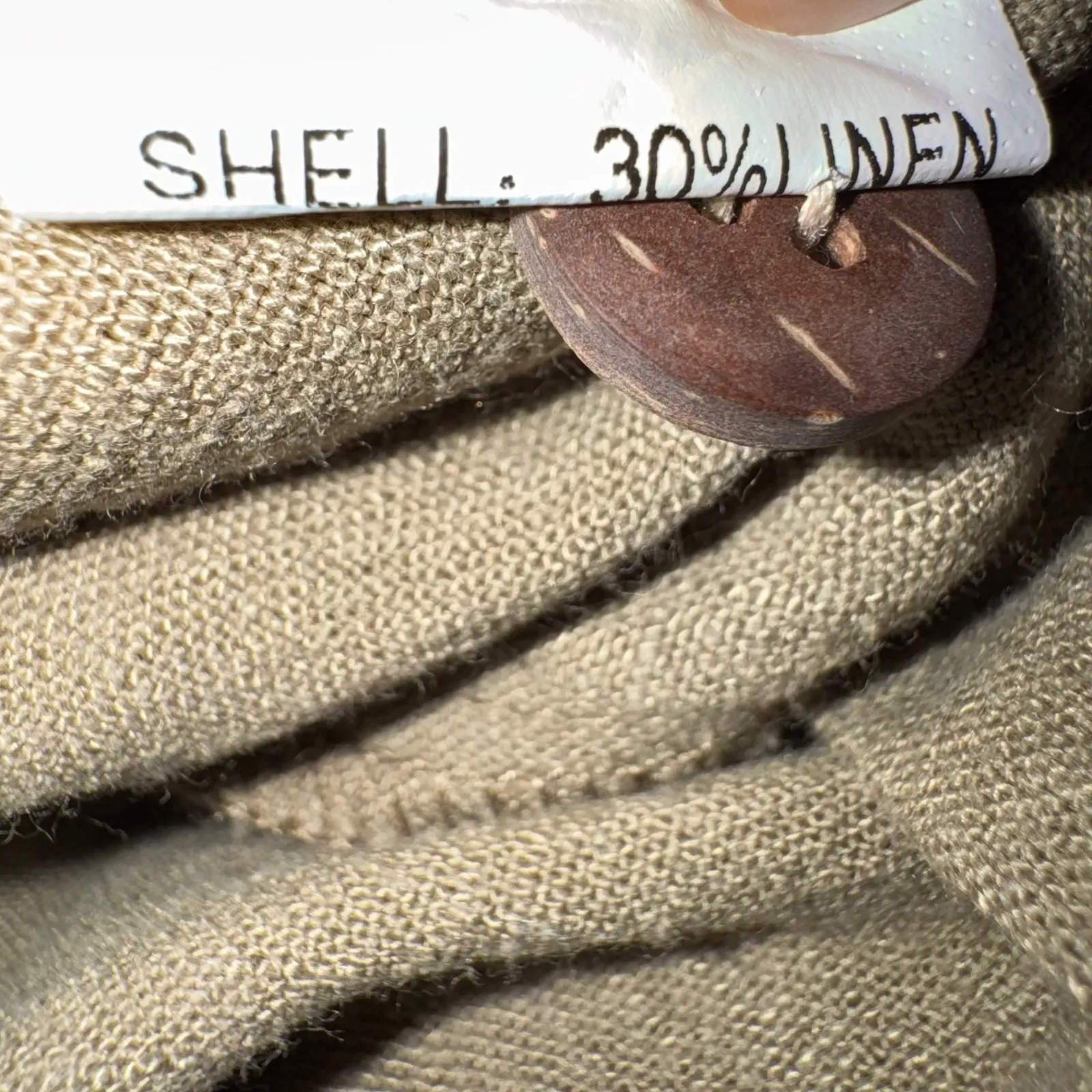 ANRABESS Olive Green Linen Blend Boho Loose Wide Leg Jumpsuit Overalls Women M Size M - Image 7