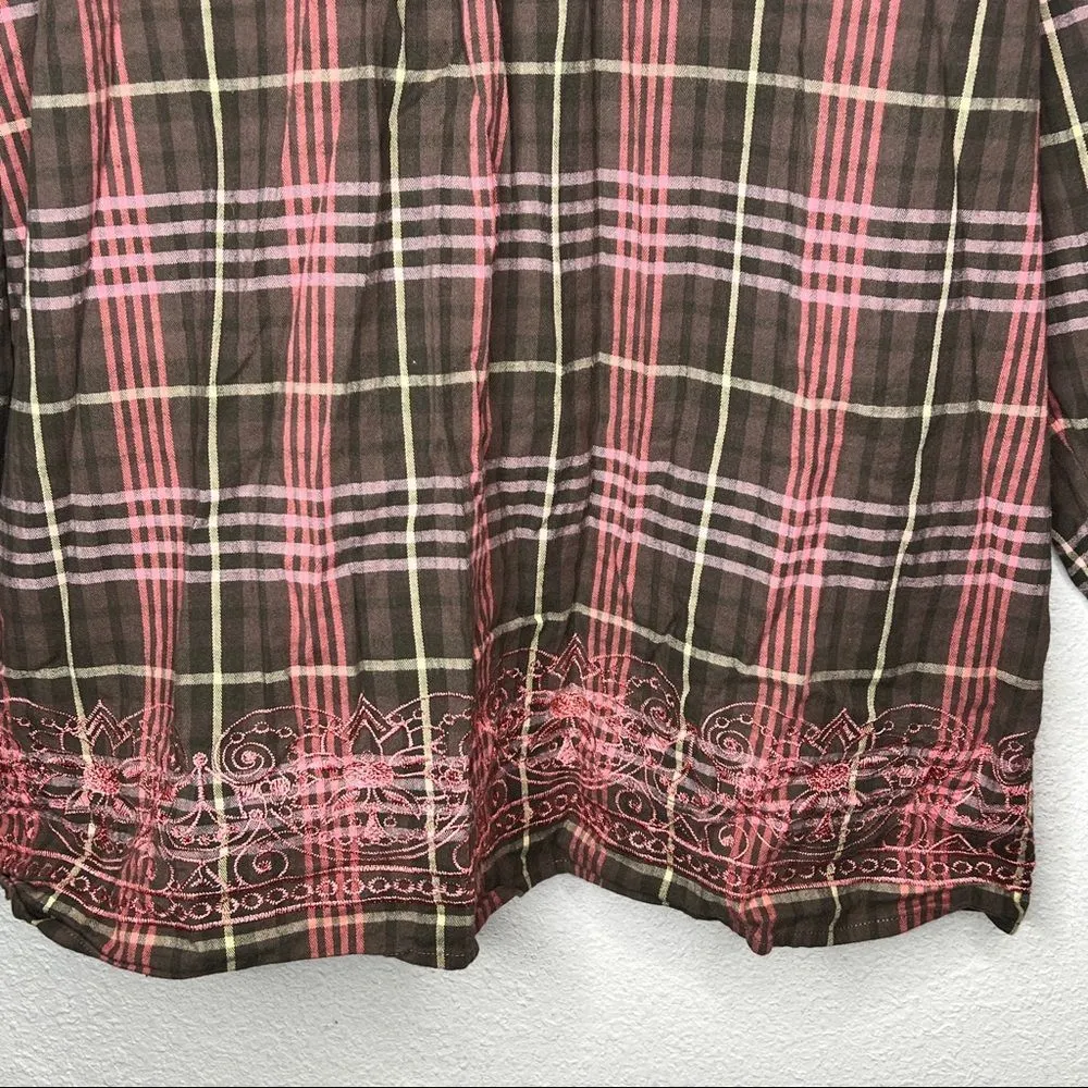 Denim‎ & Co. Top Brown Size L - Image 3