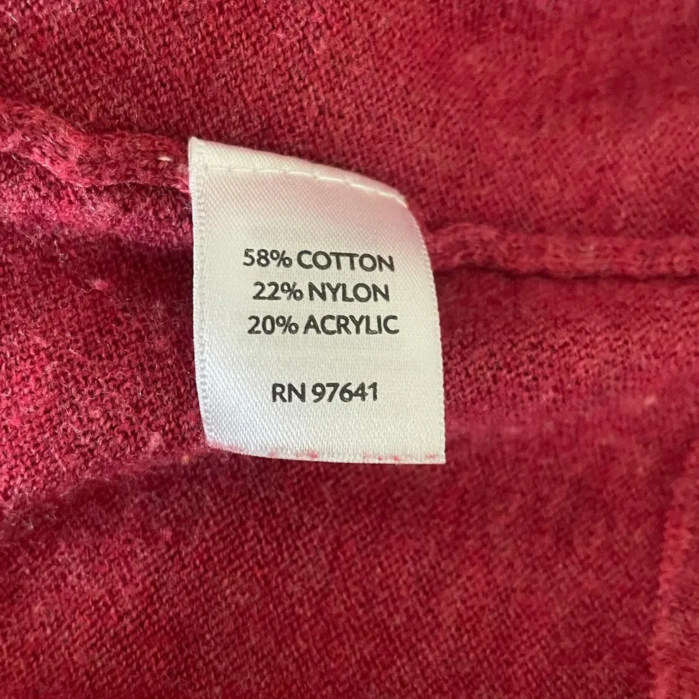 J Jill Women Cardigan Sweater M Red Grandpa Academia Y2K Retro Casual Preppy‎ - Image 8