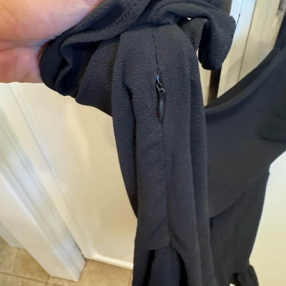 Mango  Black Ruffled Flutter Sleeve romper - Image 3