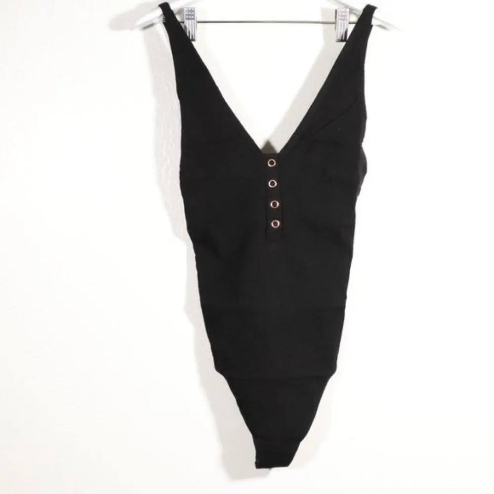 NWT Free People X Revolve Larissa Bodysuit in Black - Image 6
